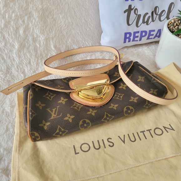 💕DISCONTINUED Very Rare LOUIS VUITTON Pochette Beverly Crossbody Monogram - Picture 4 of 16